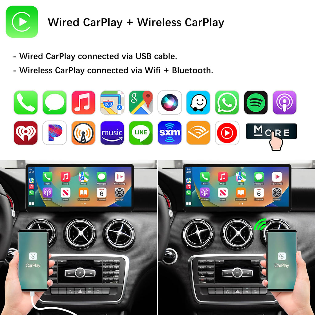 12.3" Wireless CarPlay Touchscreen for Mercedes-Benz GLA NTG 4.5