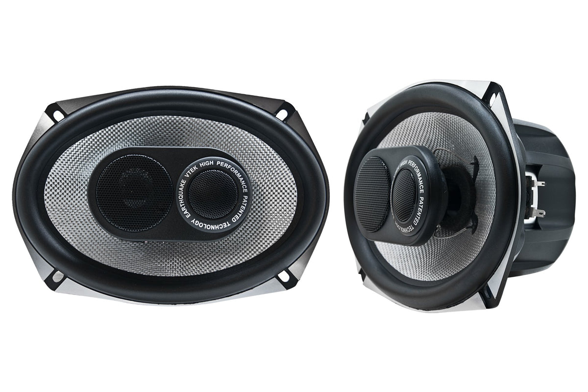 Earthquake Sound VTEK-MC5 500W 5.25-inch 2-Way Component Set with Tweeters and Passive Xovers,Black, Red, White, Gold, Grey