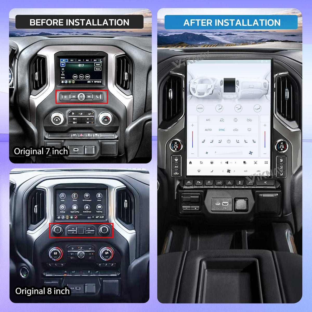 15.6 Inch Radio for GMC Sierra Chevrolet Silverado 2019 2020 2021 2022 2023