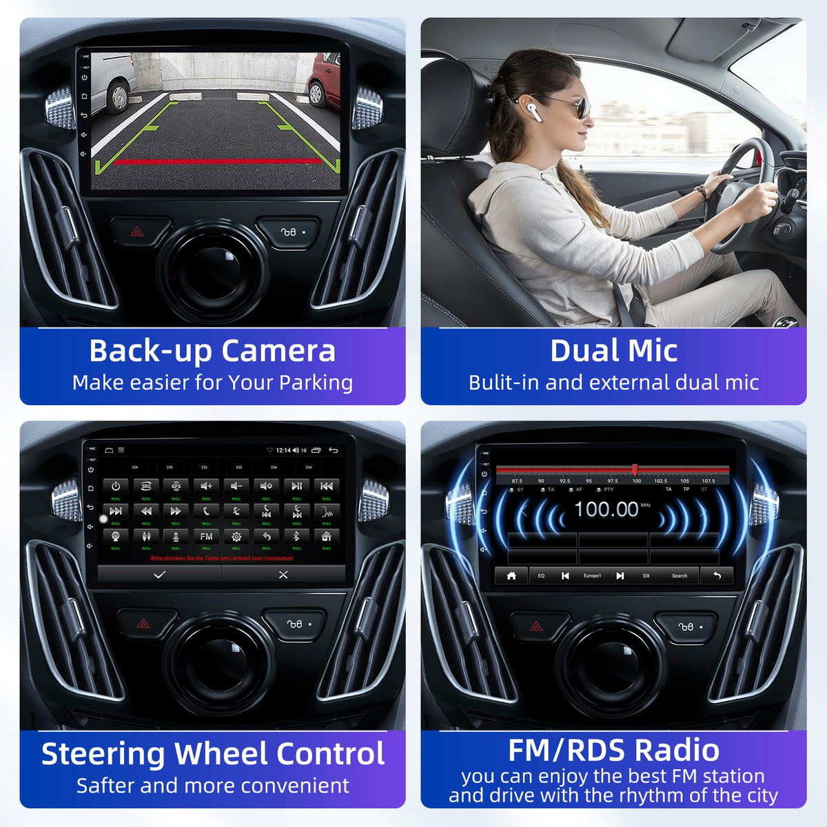 Car Radio for Ford Focus 2012-2018 Replacement: 2+32G