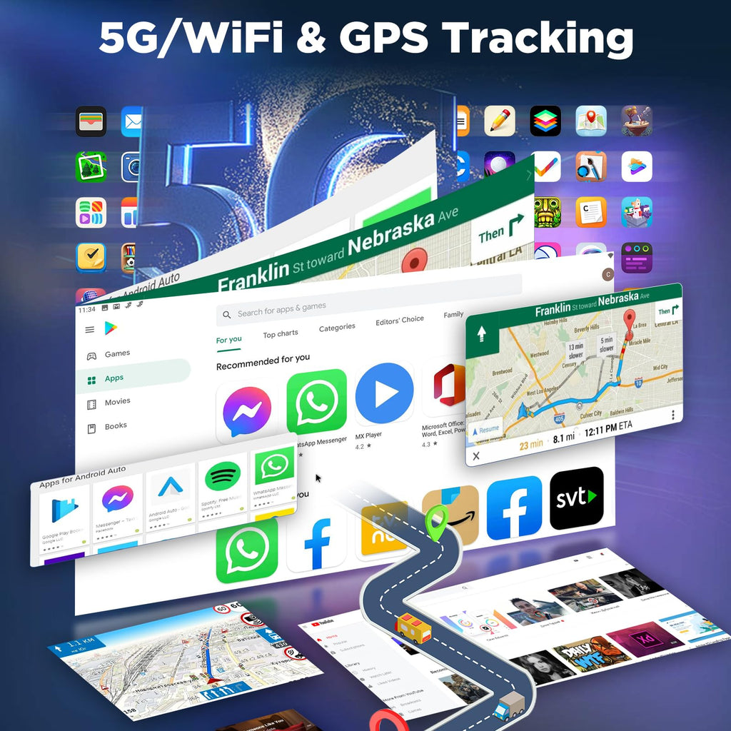 [4+128G] NHOPEEW Upgrade Radio for Kia Optima K5 2010-2013: 9 inch Incell Touchscreen Android Optima Stereo - Wireless Carplay & Android Auto, 5G/WiFi, GPS, Custom Homepage, BT 5.0 + Backup Camera