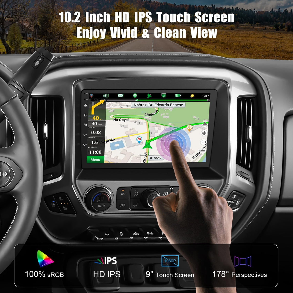 Car Radio for Chevrolet Silverado & GMC Sierra 2014-2018(Without Bo-se)