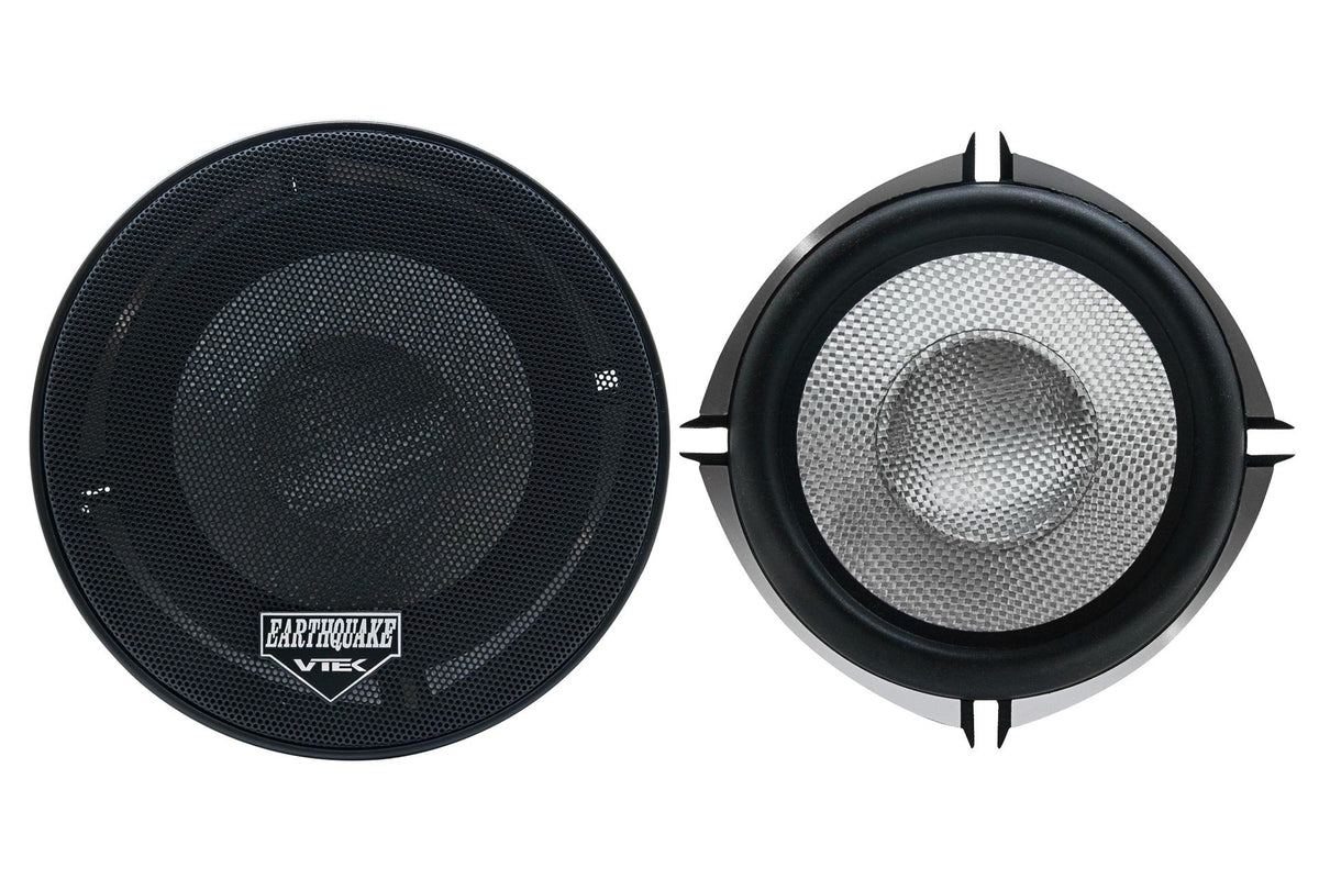 Earthquake Sound VTEK-MC5 500W 5.25-inch 2-Way Component Set with Tweeters and Passive Xovers,Black, Red, White, Gold, Grey