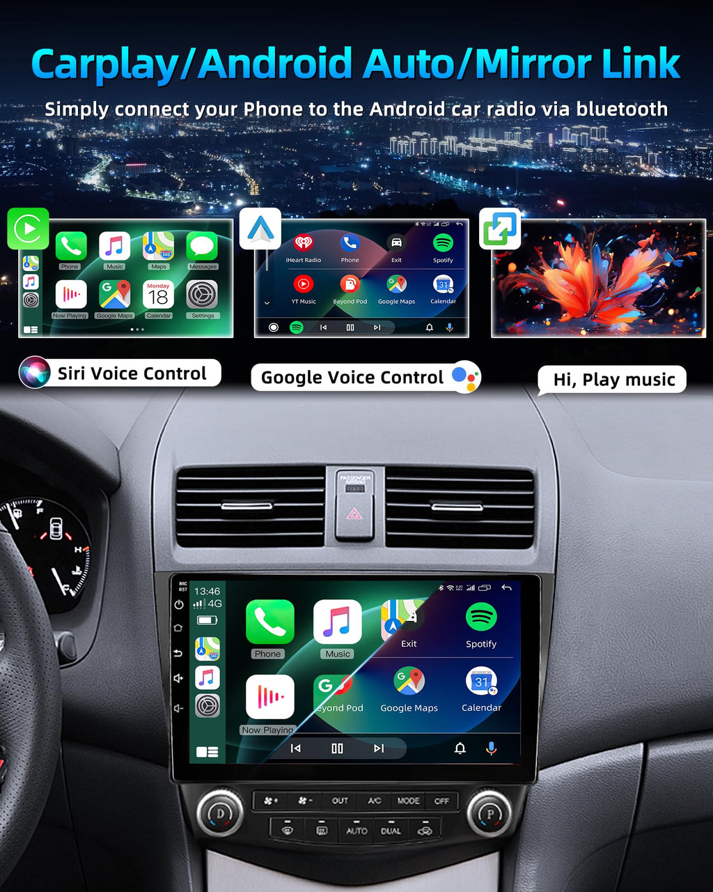 [8Core 4GB 64GB] Car Radio for Honda Accord 7th 2003 2004 2005 2006 2007