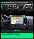 Car Radio for Chevy Silverado GMC Sierra 2014-2018, CarPlay Android Auto