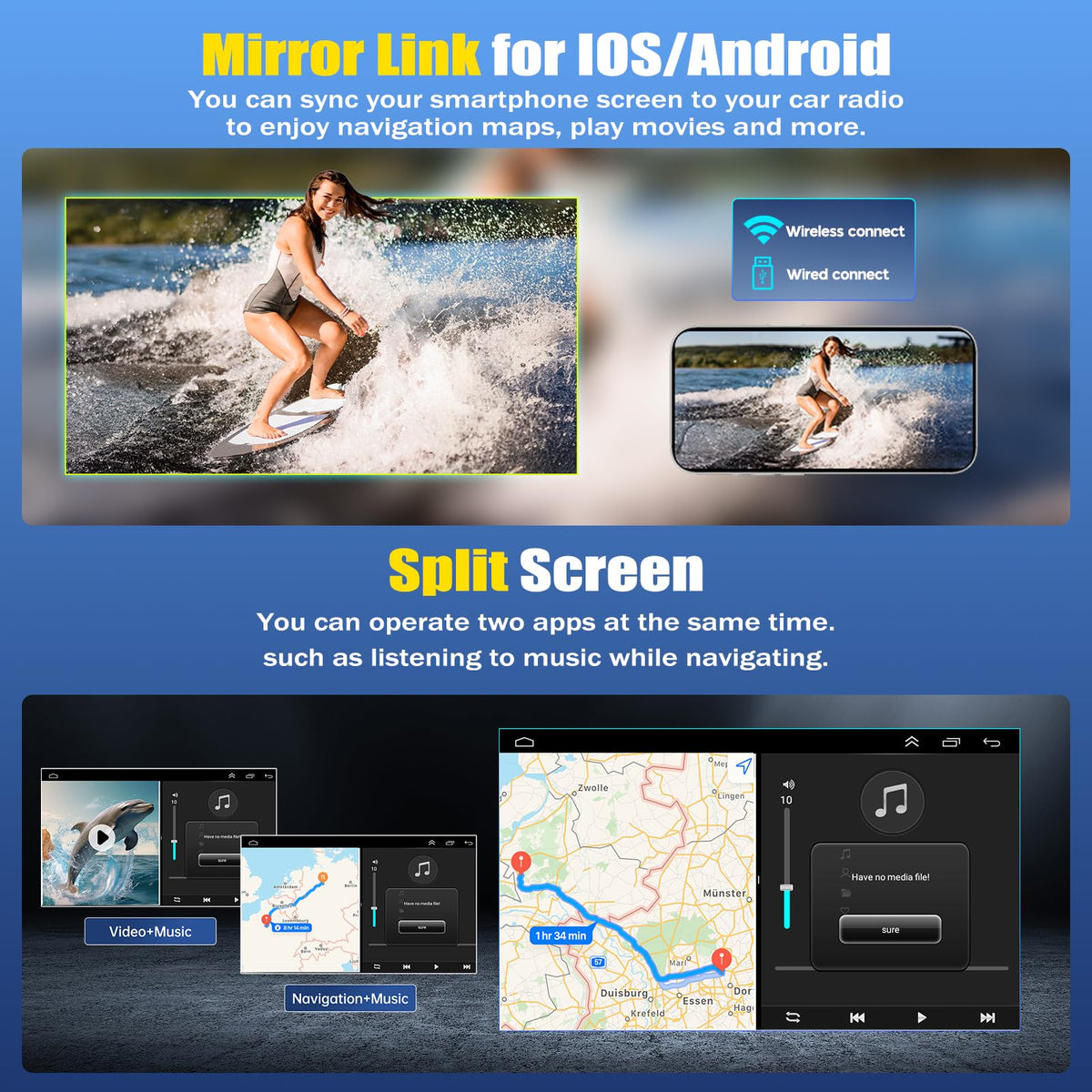 2+64G Android 13 Car Stereo for Chevrolet Malibu 2008 2009 2010 2011 with Wireless CarPlay Android Auto, 8 Inch IPS Touchscreen Car Radio Player Audio Receivers Headunit with GPS Navigation SWC