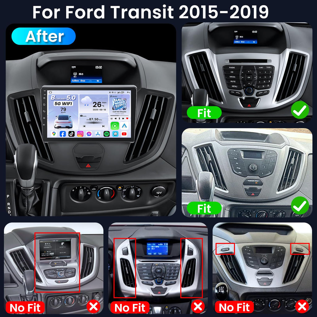 4-Core 64GB Car Radio Stereo Upgrade for Ford Transit 150 250 350 2015-2019