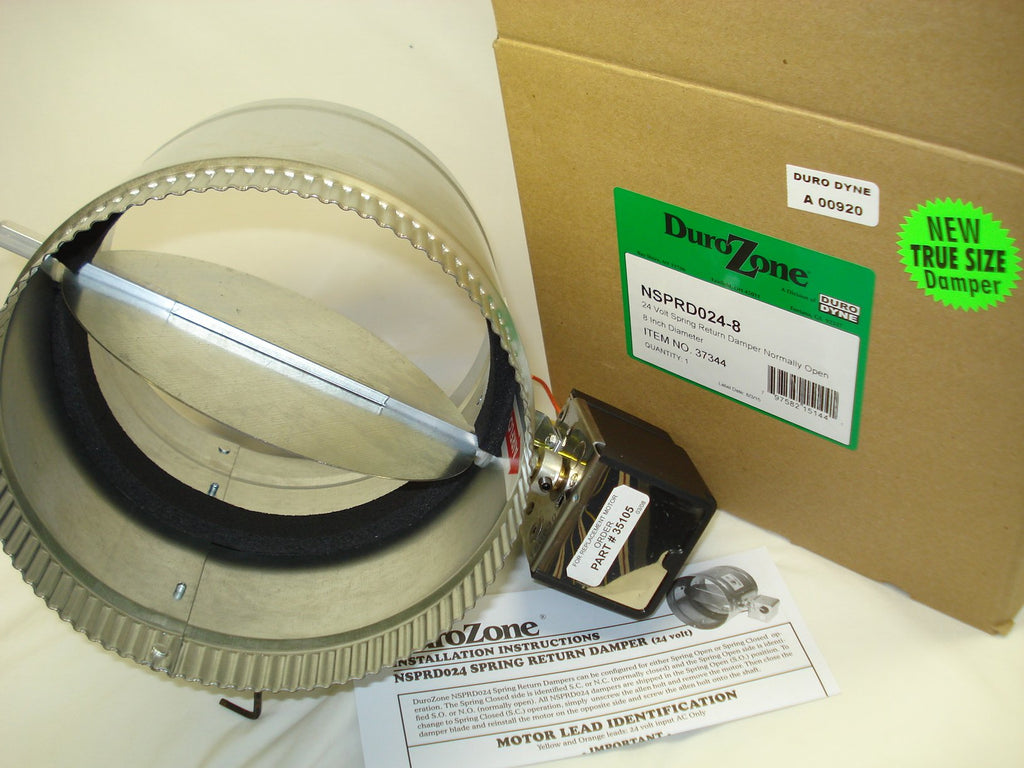 Durozone HVAC Motorized Electric Zone Control 24ac Power Damper 16 inch **Normally Ships Same Day**