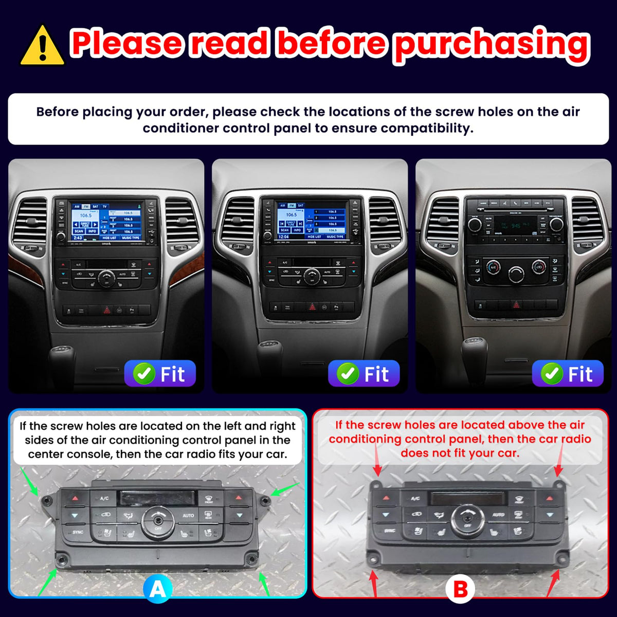 8Core Car Radio for Jeep Grand Cherokee 2011 2012 2013 : Upgrade 1280 * 800 HD Touch Screen Stereo Wireless Carplay Android Auto 5GWiFi FM/AM/RDS EQ GPS SWC Split Screen Backup Camera