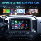 8Core 64ROM Android 15 QLED Screen for 2014-2018 GMC Sierra Chevy Silverado