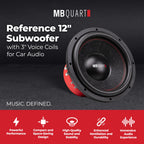 MB Quart Reference 12 Inch 2000W 4 Ohm DVC Car Audio Subwoofer