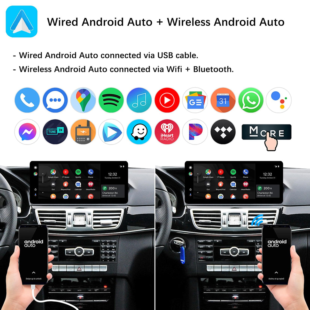 12.3" Wireless CarPlay Touchscreen for Mercedes-Benz E Coupe W207