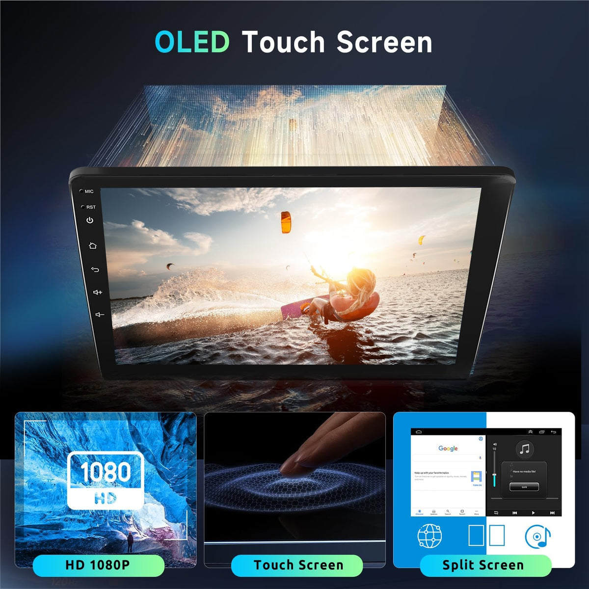 8+128G 8 Core Android Car Radio for Honda CRV 2002-2006, 9 Inch QLED Touch Screen Car Stereo Support Wireless Carplay/Android Auto,GPS,WiFi,AM/FM Radio,DSP/Hi-Res Audio+HD Backup Camera