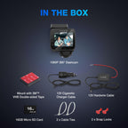 Type S P100 Smart 360° Dash Camera Front & Inside, Parking Surveillance, 1080P Blind Side Coverage, VR 360 Video Recording Mode, Automatic Night Vision, Uber Lyft, SD Card Included