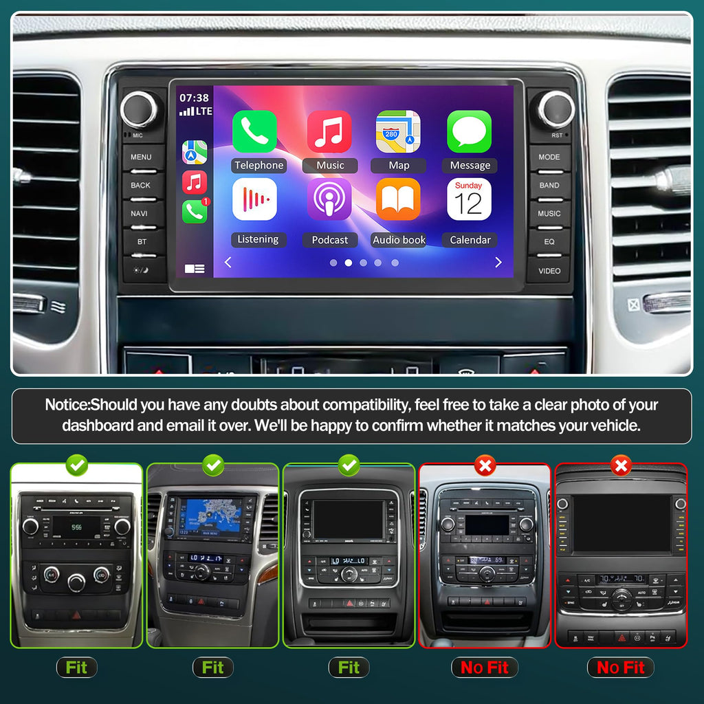 Upgrade Car Radio Stereo for Dodge Durango 2011-2013 Grand Cherokee 10-13
