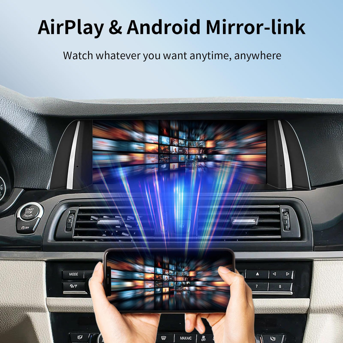 10.25 Inch Wireless CarPlay Touchscreen for BMW 5 Series CIC System