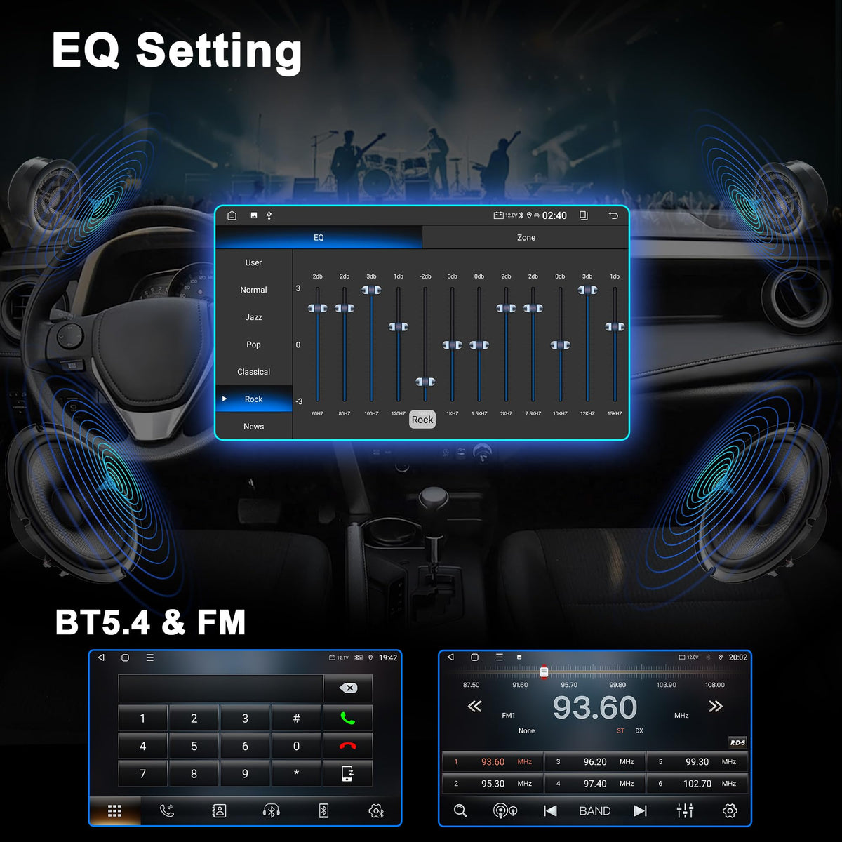 10.2'' Android 15 Car Radio Stereo for Toyota RAV4 2013-2018