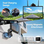 360° Adjustable Magnetic Solar Wireless Backup Camera System – 7" 1080P Touchscreen, DVR Recording, IP69K Waterproof, Auto-Sleep & Night Vision for RV, Truck, Trailer, SUV & Camper, ART2