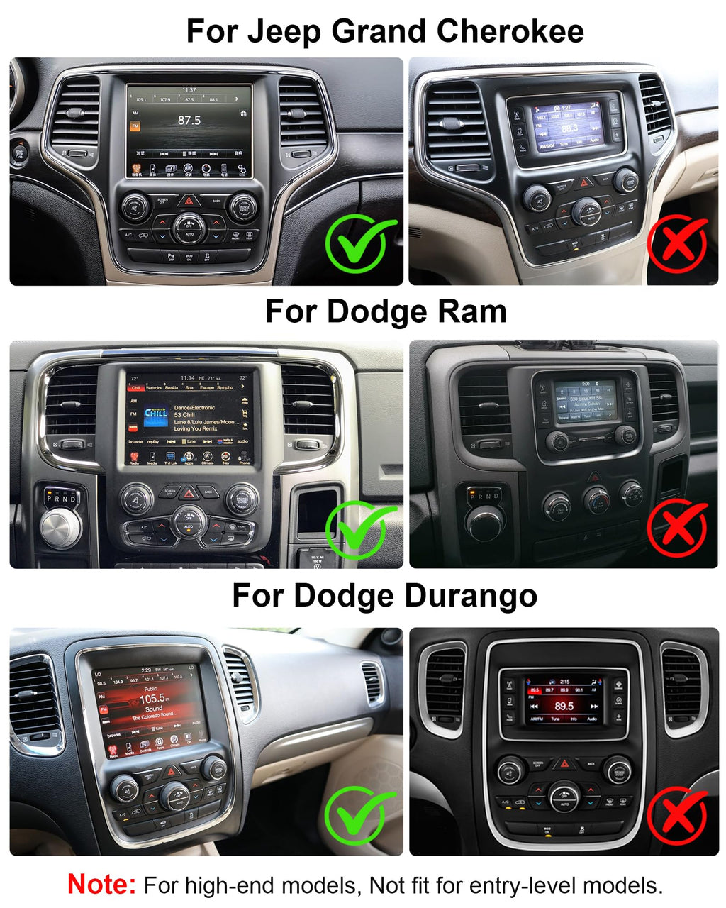 8.4" Wireless CarPlay & Android Auto Car Stereo for Dodge Challenger 15-21