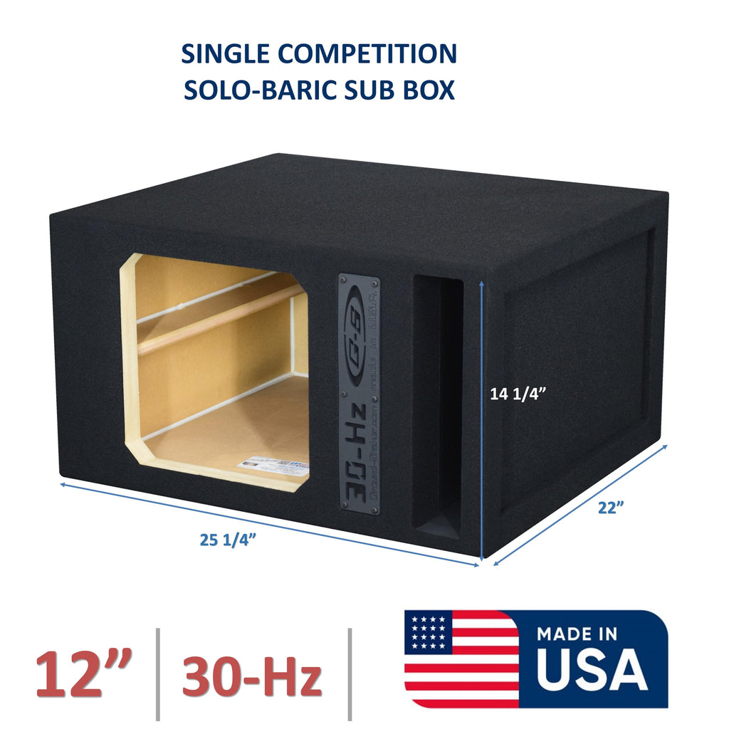12" solobaric 30-hz Single Competition ported sub Box Speaker Box subwoofer Enclosure Stereo car Audio Home Audio