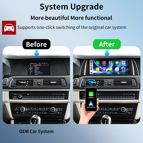 10.25 Inch Wireless CarPlay Touchscreen for BMW 5 Series CIC System