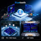 4G+64G Android Stereo for Ford Focus 2012-2018 Radio Upgrade 9.7 Inch IPS Touch Screen Head Unit, Car Stereo with Wireless Carplay Android Auto GPS WiFi DSP Bluetooth FM RDS Backup Camera