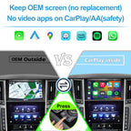 CarPlay & Android Auto for Infiniti Q50 2015-2019, OEM Features Retained