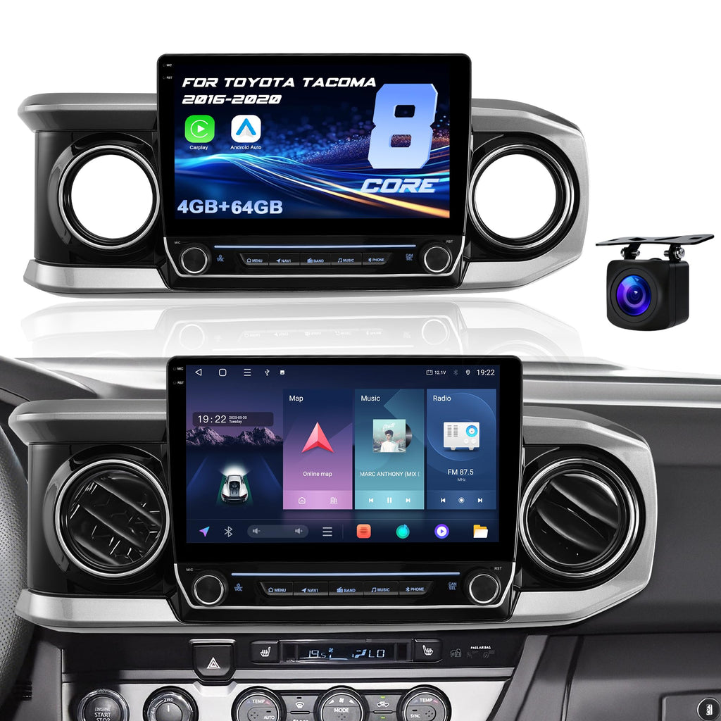 10'' 8Core & 64GB ROM Car Stereo Radio for Toyota Tacoma 2016-2022