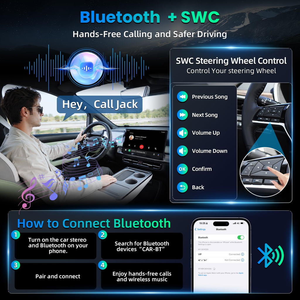 Car Radio Stereo Upgrade for Jeep Renegade 2015-2020, Replacement Head Unit