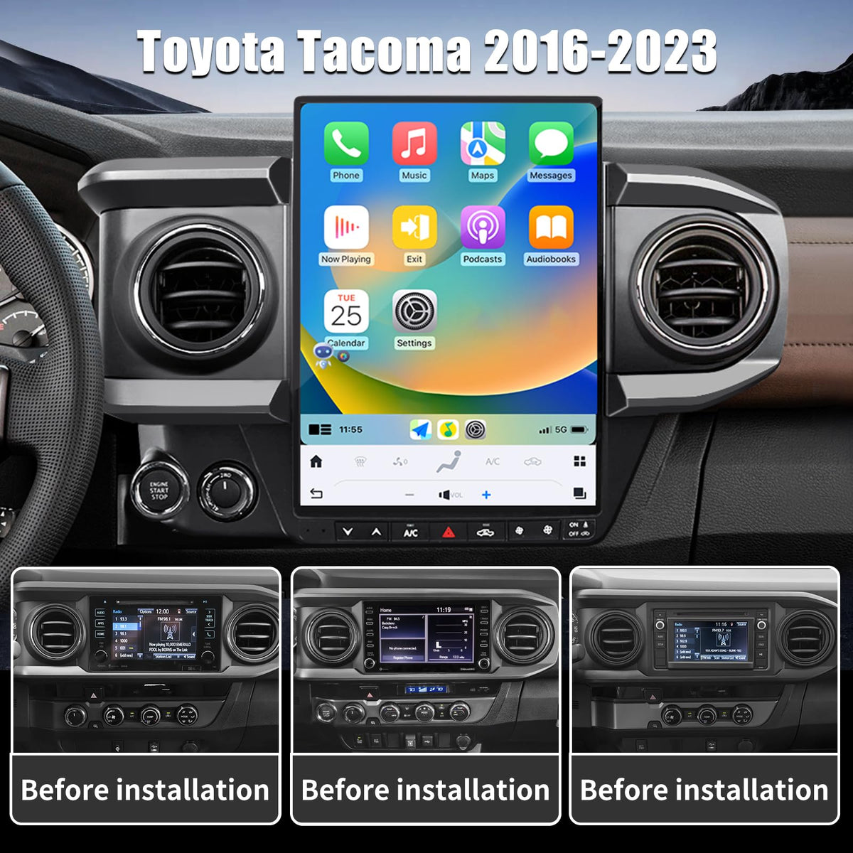 Radio for Toyota Tacoma 2016-2023 Radio Stereo Upgrade