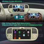 XTRONS 7" Car Stereo for Fiat 500 2007-2015, Wireless CarPlay, DSP(Cream)