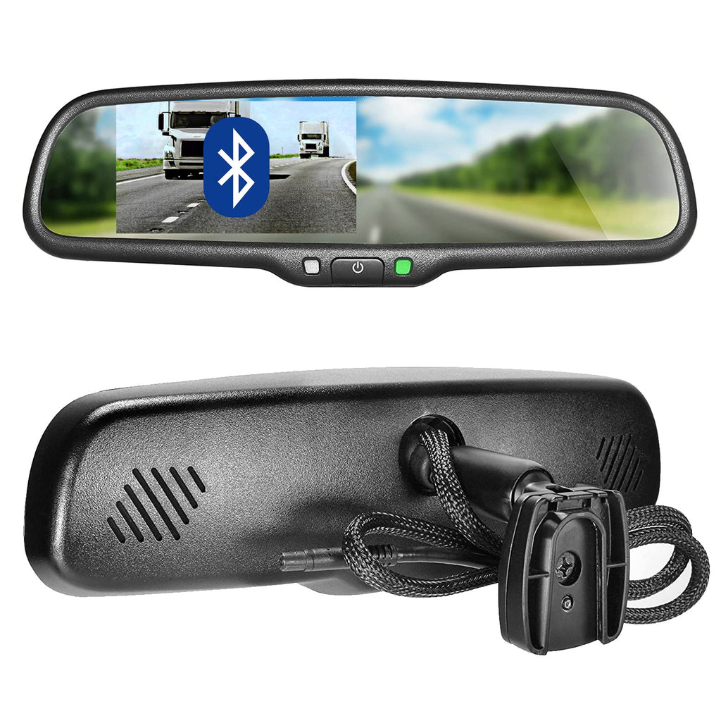 Master Tailgaters 10.5" OEM Rear View Mirror with 4.3" LCD Screen + OnStar Buttons for Existing Wiring | Rearview Universal Fit | Auto Adjusting Brightness LCD | Anti Glare | Full Mirror Replacement