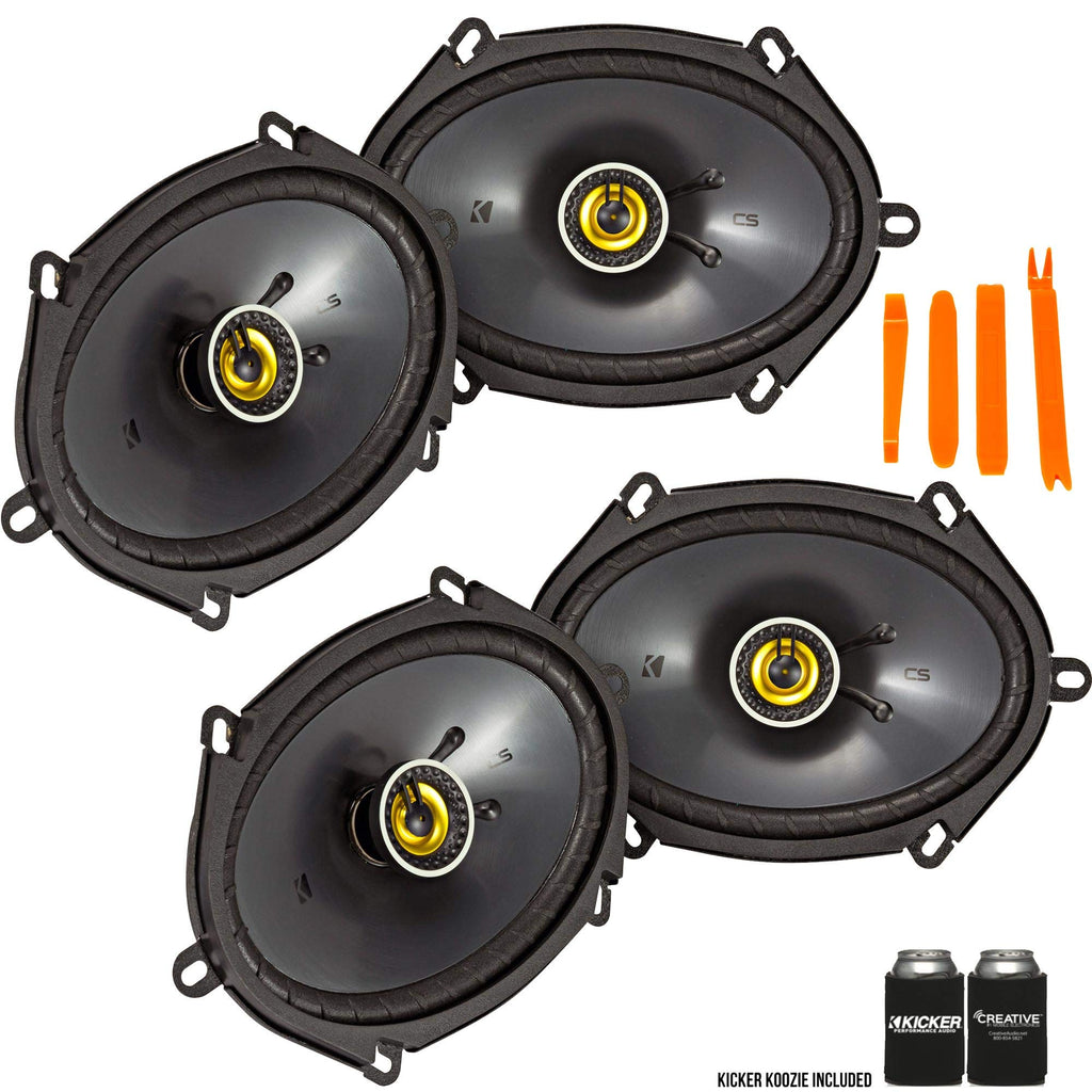 KICKER CS Series CSC68 6 x 8 Inch Car Audio System Speaker, Black (2 Pack)