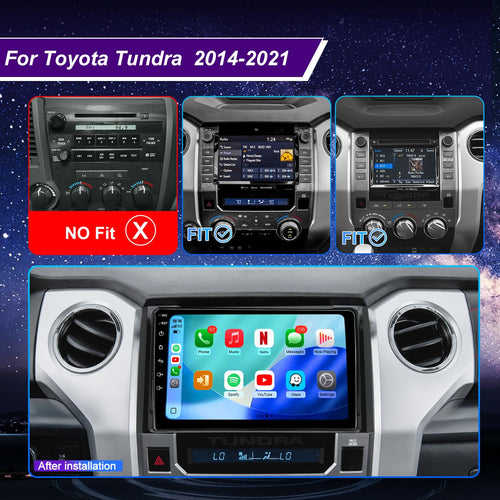 4core 64G 9in Car Stereo Radio for Toyota Tundra 2014-2021 Fit JBL & No JBL