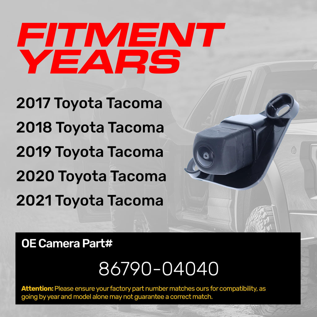Master Tailgaters Replacement for Toyota Tacoma (2017-2021) Backup Camera OE Part # 86790-04040