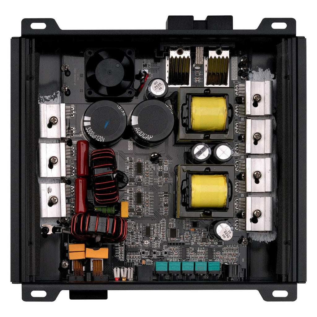 Audiopipe 3000 Watts Full Range Class D Mosfet Amplifier (APHF-3000D-H2), 4-Point Protection System, 2 Ohm, BTL Mode, Remote Bass Control Knob