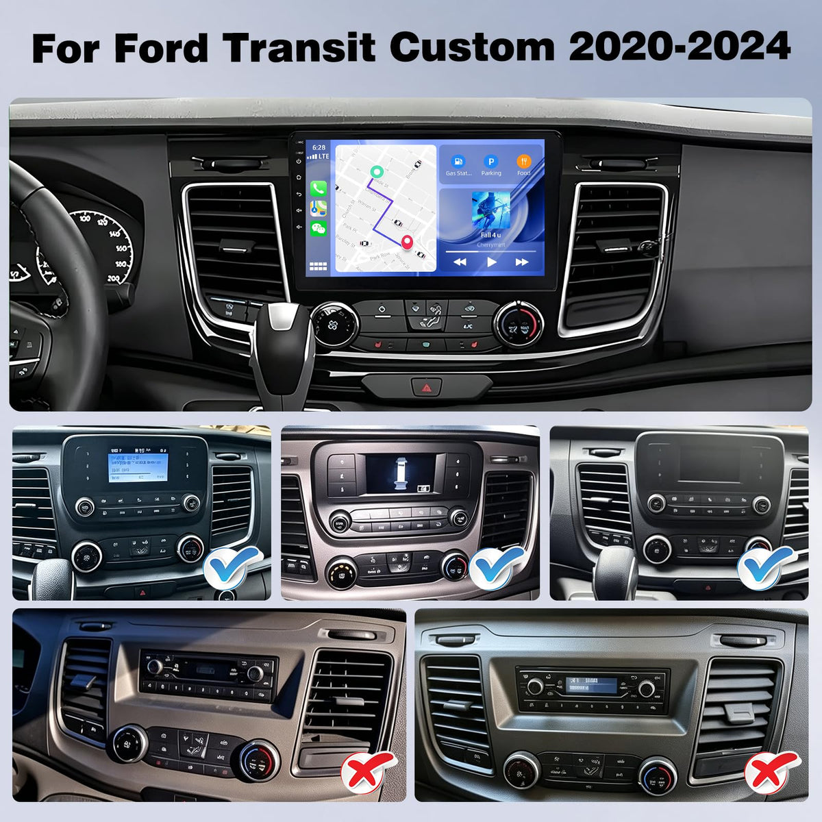 4Core+64G Android Car Radio for Ford Transit Custom 2020-2024