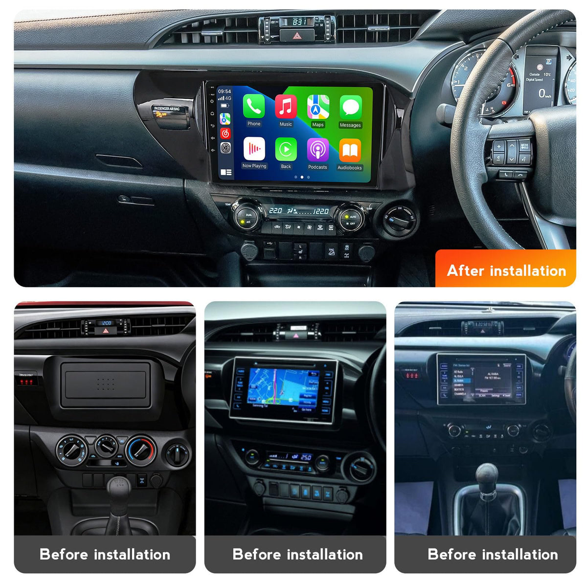 Upgraded Android Car Radio for Toyota Hilux 2015-2025 Stereo,8 Core 2+32G