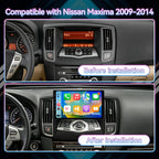 Android 14 Car Radio Compatible with Nissan Maxima 2009-2014.9" Touch Screen Car Stereo with Wireless Carplay Android Auto,Multimedia Receiver with GPS Bluetooth ＆ Backup Camera