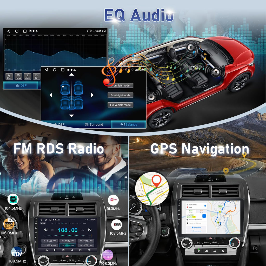 [Upgrade 4 Core 64G] Volxcereo Car Radio for Toyota Camry 2012 2013 2014