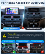 8 CORE 6G+128G Android 15 Car Radio for Honda Accord 8th 2008-2012