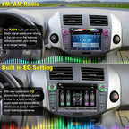 Car Radio for Toyota RAV4 2007 2008 2009 2010 2011 2012, 7-inch Touch Screen Stereo Support CD/DVD,CarPlay&Android Auto, Bluetooth5.2&Voice Control, Backup Camera& SWC,AM/FM Car Radio Receiver