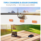2 Magnetic Solar Wireless Backup Cameras 7" Touchscreen IPS Monitor