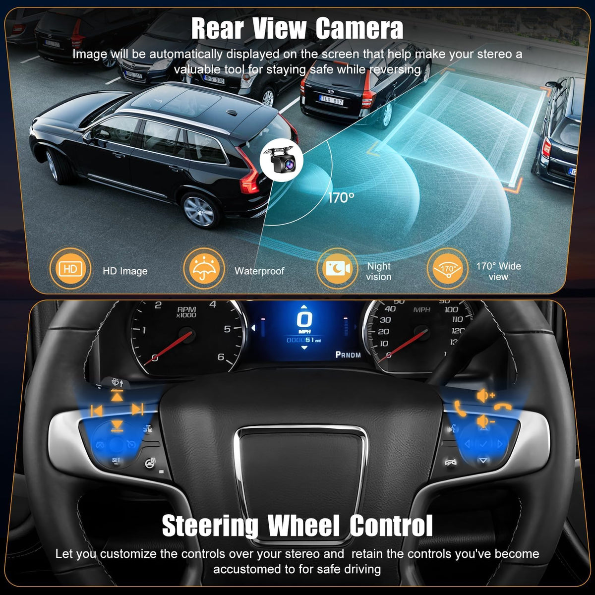 Car Radio for Chevrolet Silverado & GMC Sierra 2014-2018(Without Bo-se)