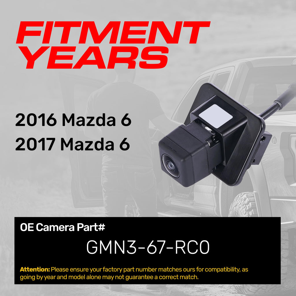 Master Tailgaters Replacement for Mazda 6 (2016-2017) Backup Camera OE Part # GMN3-67-RC0