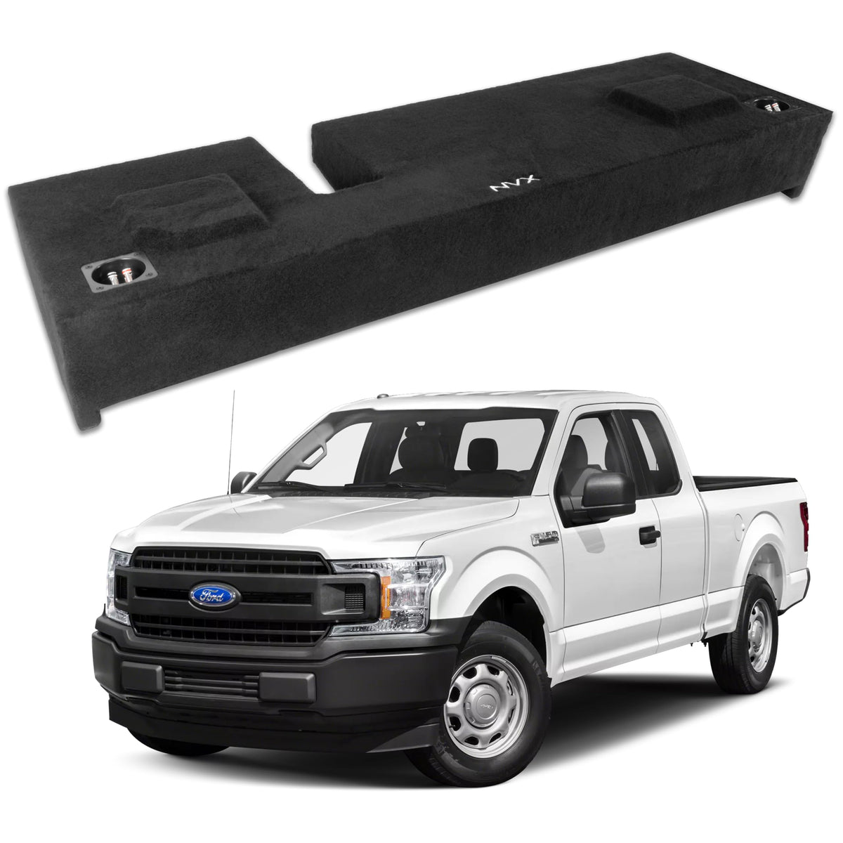 NVX Dual 12" Loaded Sub Box for Ford F-150 Extended Cab 2009-2018
