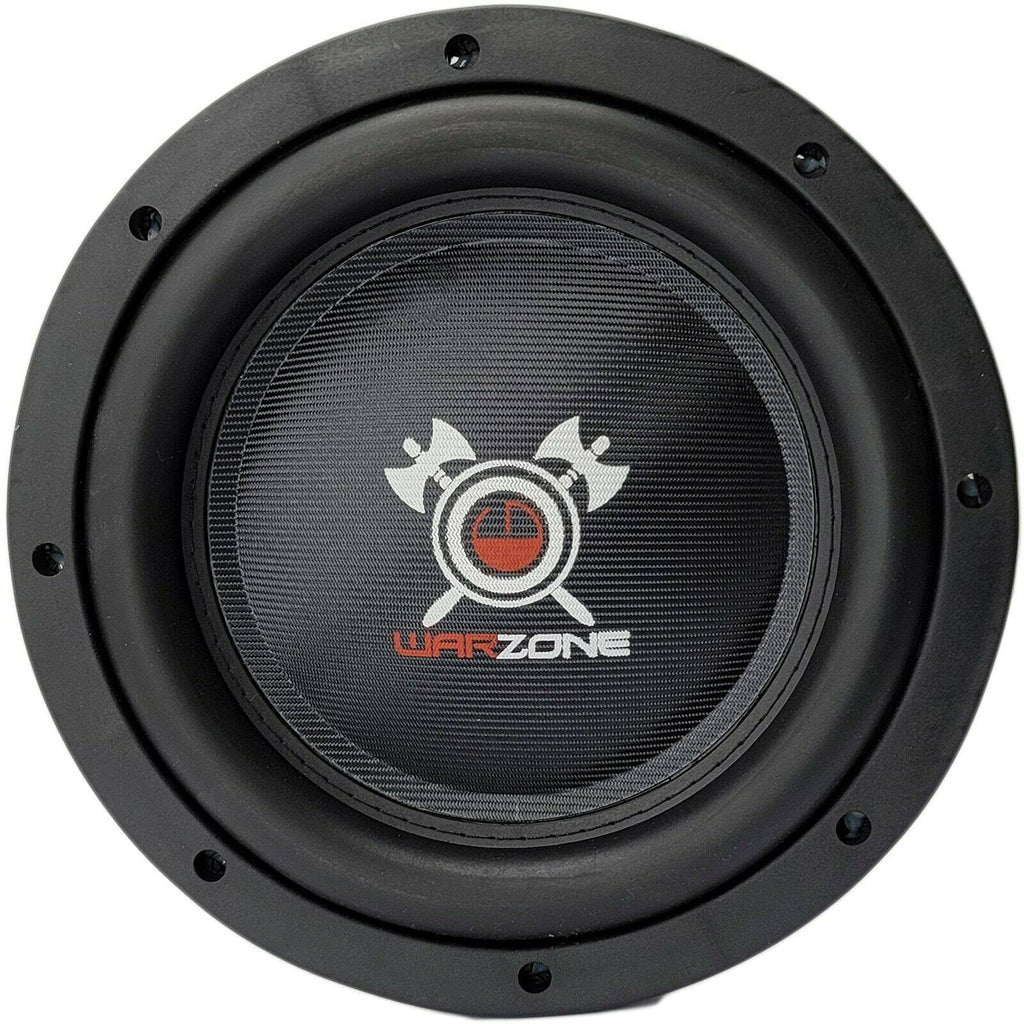 Gravity Warzone WZ10D4-1 10-Inch Shallow Car Audio Subwoofers, Dual 4-Ohm DVC, 1200W Max/400W RMS Each, Carbon Fiber Cone, 2-Pack