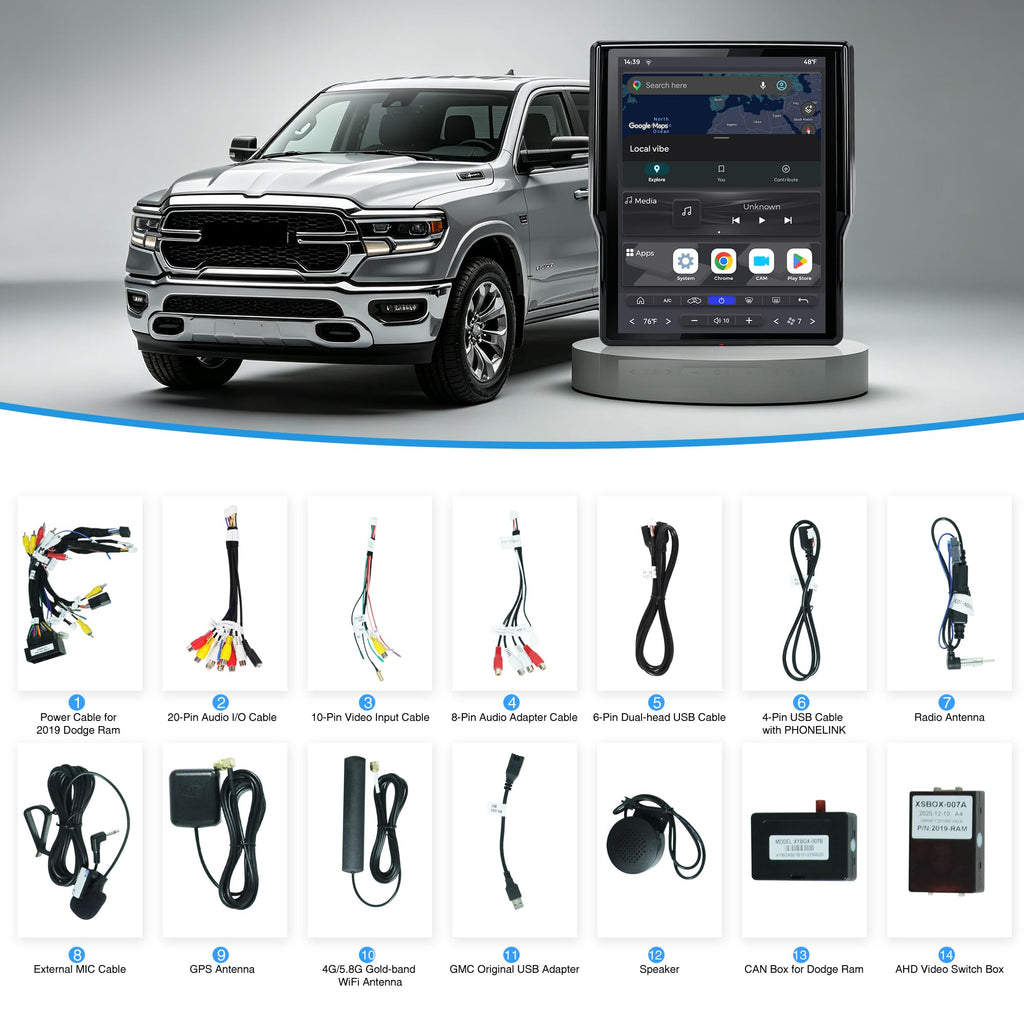 LINKSWELL Lite2 Android Car Radio for Dodge RAM 2019-2024 1500/2500/3500