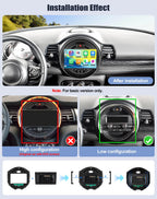 SIXWIN Android Car Play Screen for BWM Mini Cooper F55 2014-2019 9 Inch Touch Screen with CarPlay Android Auto Mirror Link Bluetooth FM 28UI Backup Camera GPS WiFi FM SWC MIC 2G+64G
