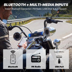 Bluetooth Motorcycle Speakers Waterproof 10-Speaker Motorcycle Radio